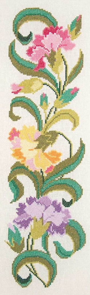 grille point de croix fleurs gratuit