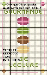grille point de croix macarons