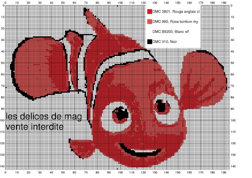 grille point de croix nemo gratuit