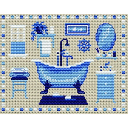 grille point de croix salle de bain gratuite