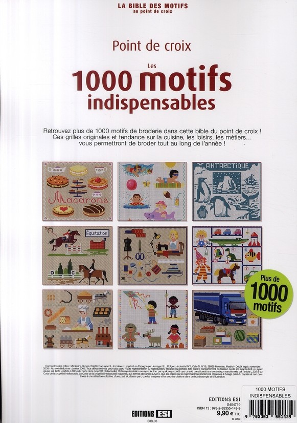 point de croix 1000 motifs indispensables