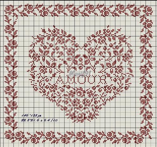 grille point de croix amour