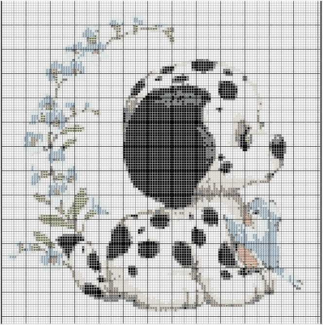 grille point de croix animaux