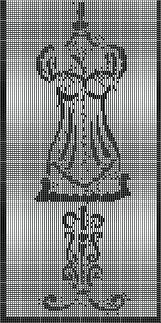 grille point de croix bustier