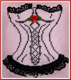 grille point de croix bustier