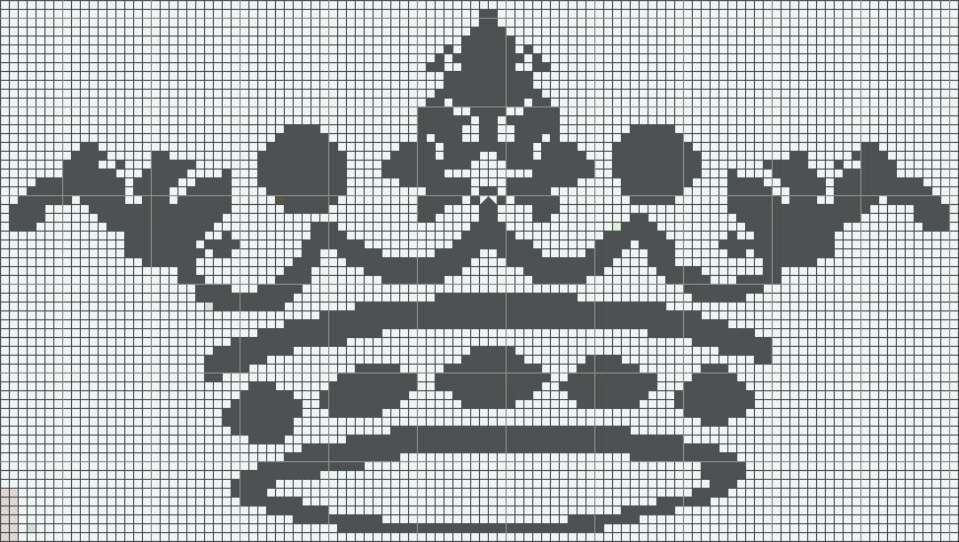 grille point de croix bustier