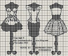 grille point de croix bustier