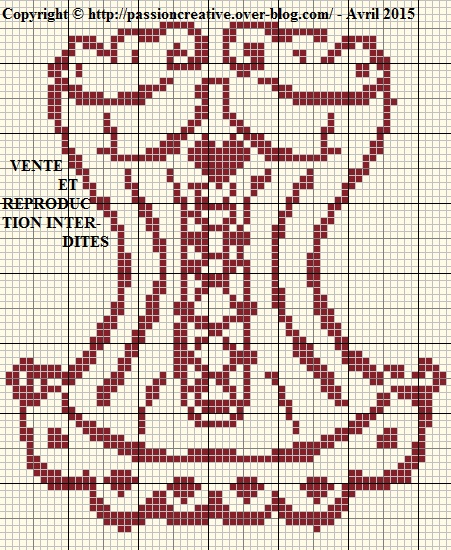grille point de croix bustier