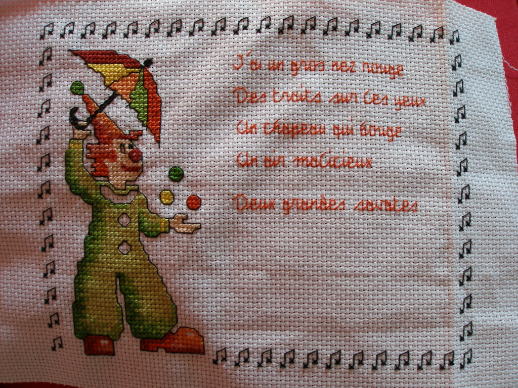 grille point de croix clown