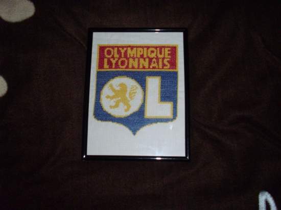 grille point de croix olympique lyonnais