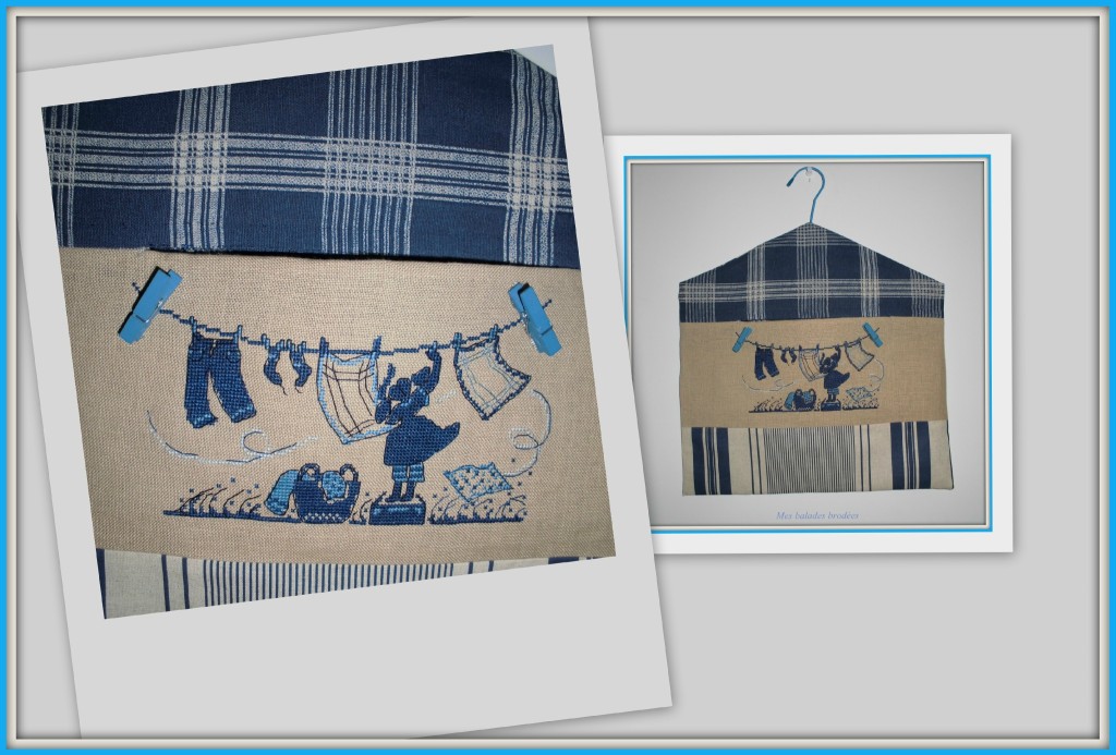 grille point de croix pince a linge