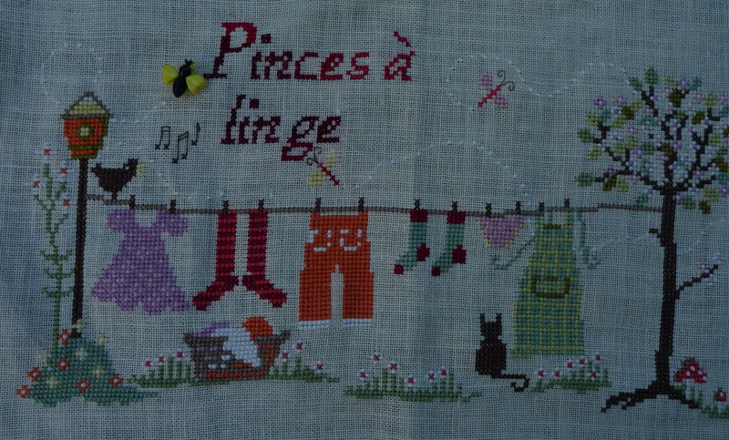grille point de croix pince a linge