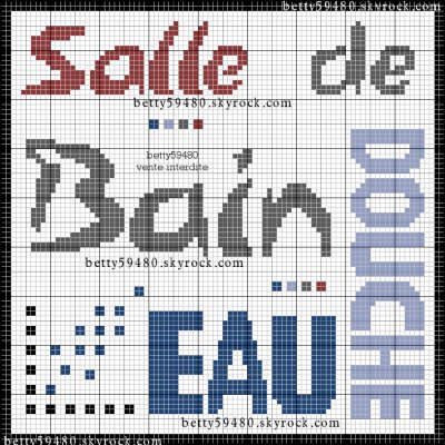 grille point de croix salle de bain