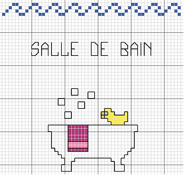 grille point de croix salle de bain