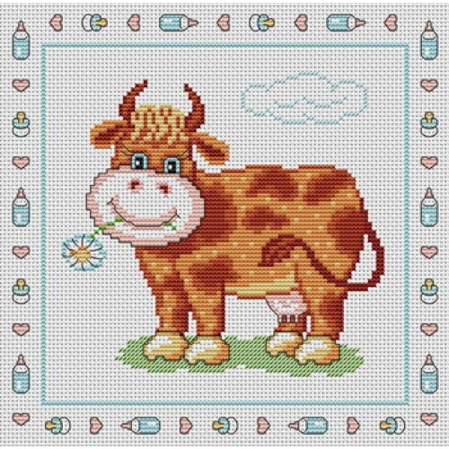 motif point de croix animaux