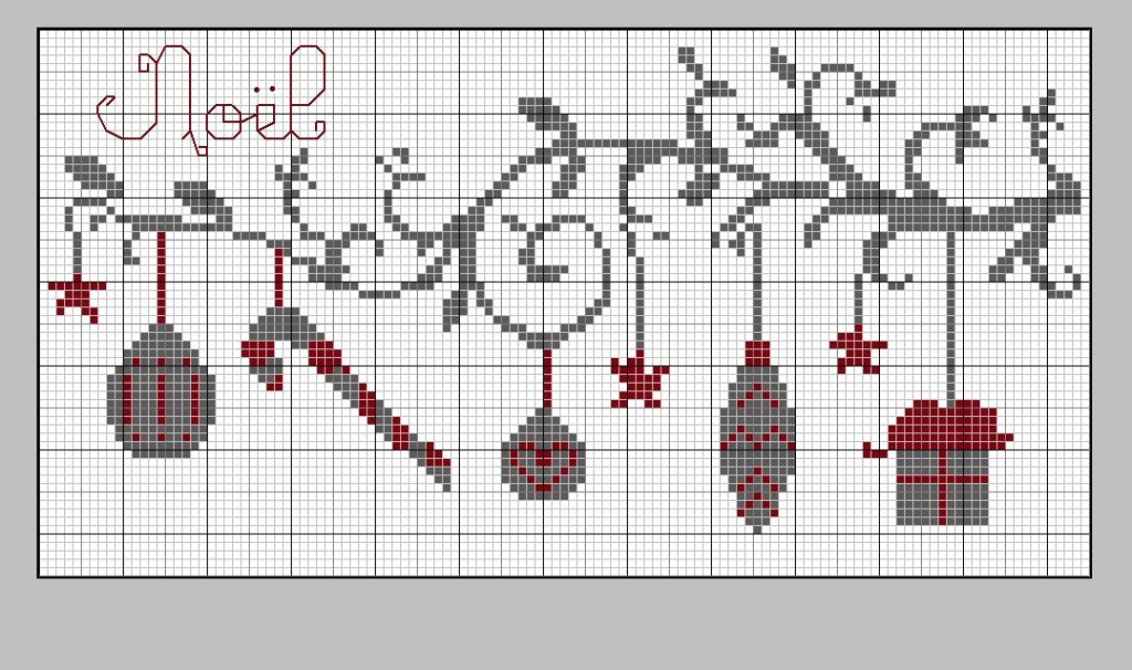 grille point de croix gratuite noel