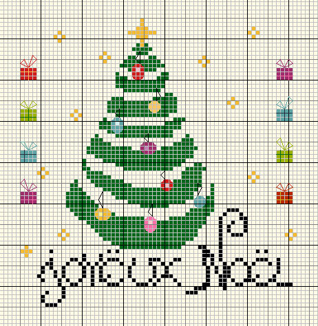 grille point de croix gratuite noel
