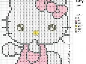 grille point de croix hello kitty coeur