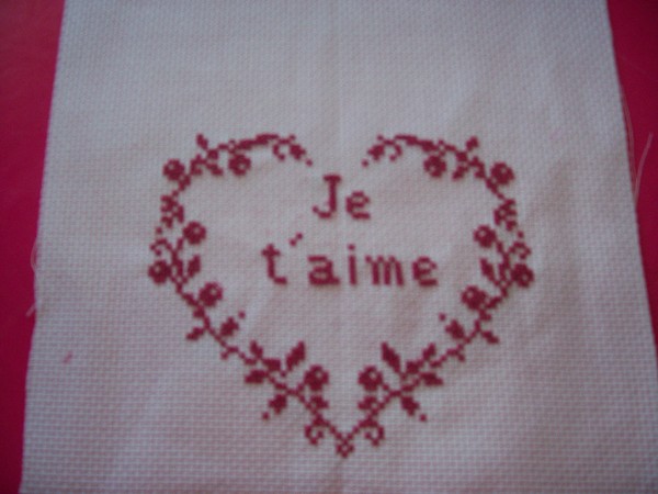 grille point de croix je t aime