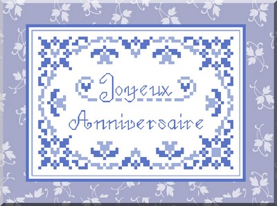 grille point de croix joyeux anniversaire