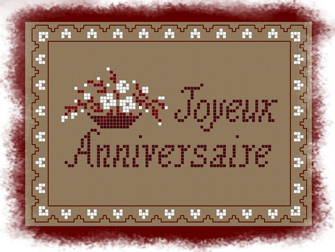 grille point de croix joyeux anniversaire