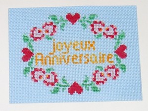 grille point de croix joyeux anniversaire