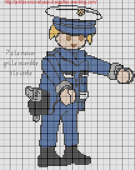 grille point de croix playmobil