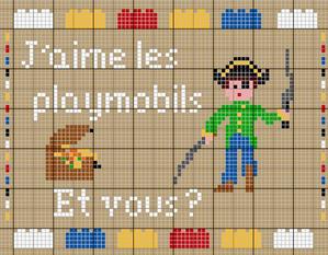 grille point de croix playmobil