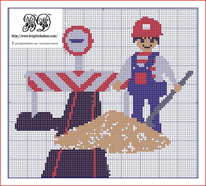 grille point de croix playmobil