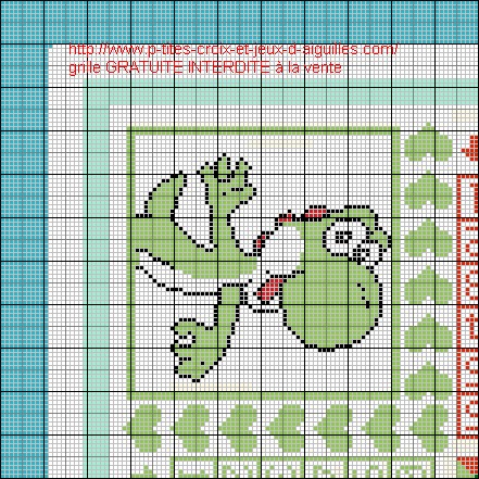 grille point de croix super mario