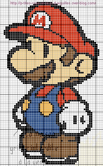 grille point de croix super mario