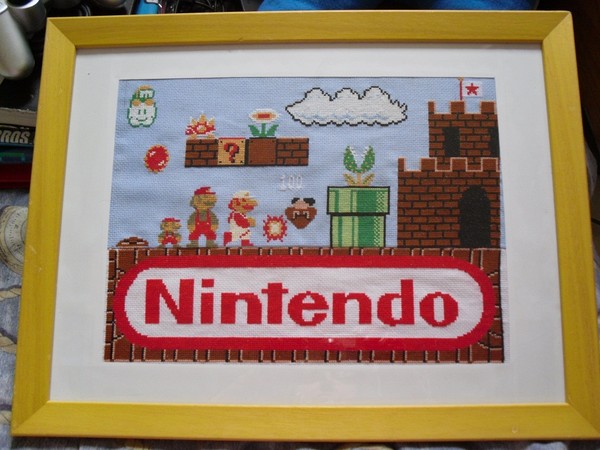 grille point de croix super mario