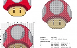 grille point de croix super mario
