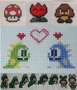grille point de croix super mario