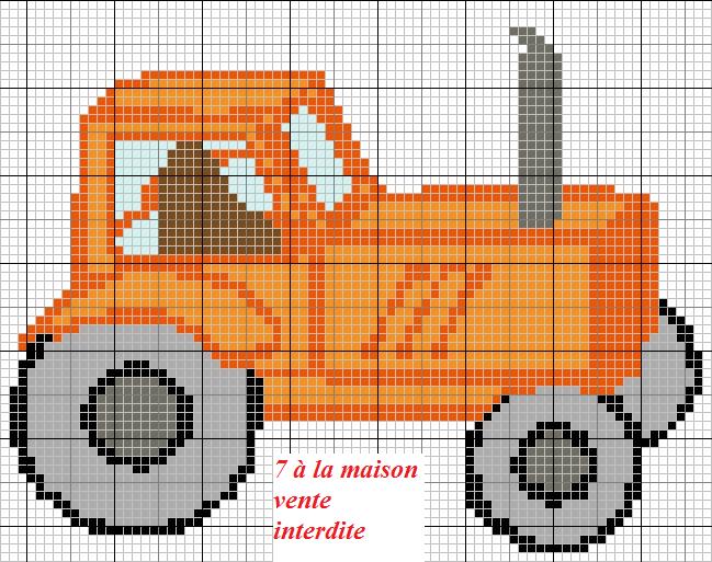 grille point de croix tracteur