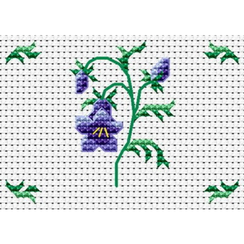 grille point de croix violette