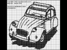 grille gratuite point de croix 2cv