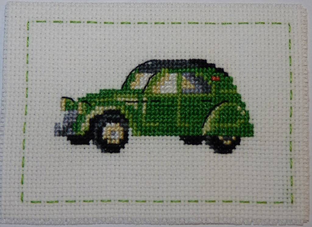 grille gratuite point de croix 2cv