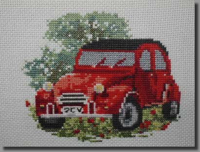 grille gratuite point de croix 2cv