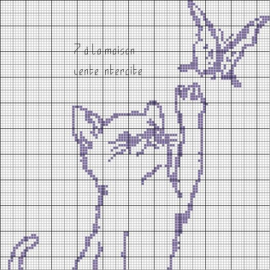 grille point de croix chat gratuit