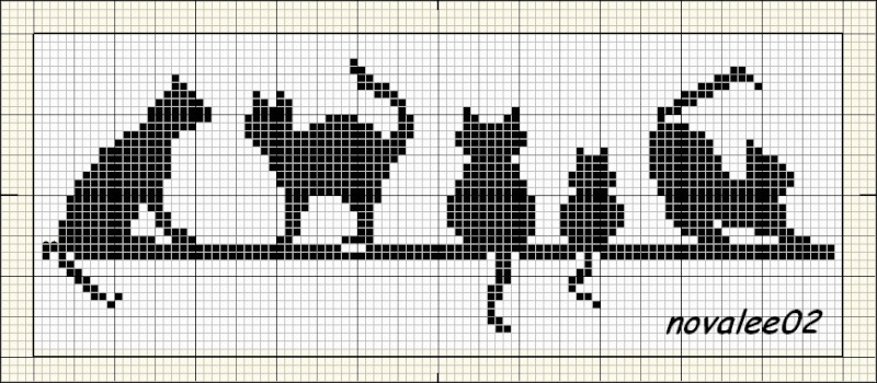 grille point de croix chat gratuit #2