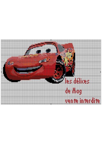 grille point de croix flash mcqueen