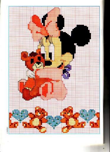 grille point de croix gratuite disney