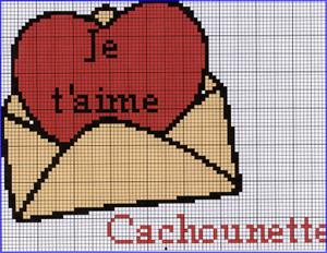 grille gratuite point de croix je t aime