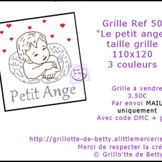 grille point de croix ailes ange
