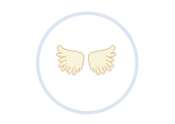 grille point de croix ailes ange