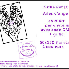 grille point de croix ailes ange