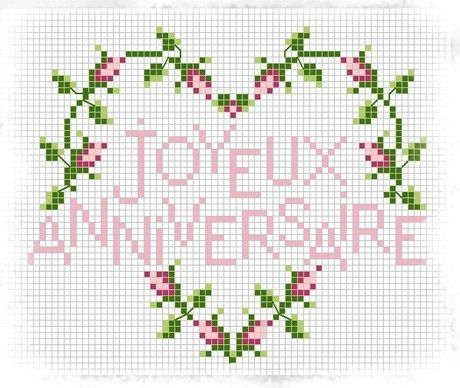 grille point de croix anniversaire 50 ans