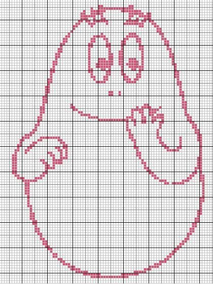 grille point de croix barbapapa gratuit