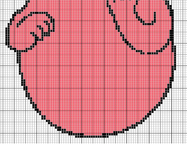 grille point de croix barbapapa gratuit
